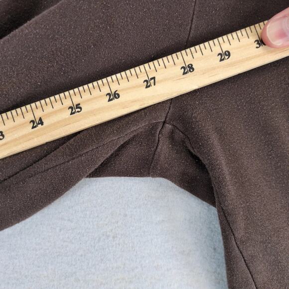 Lands End Brown Cotton Pull-On Pants Women's Plus Sz 1X Basic Minimalist Casual - Picture 5 of 10